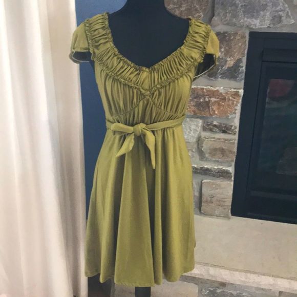 Dresses & Skirts - Wet Seal, Woman’s Cap-sleeve Dress, Army Green, Small